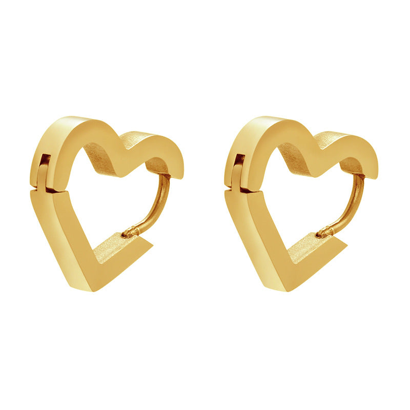 Wholesale Heart Triangle Geometric Gold Plated Earrings